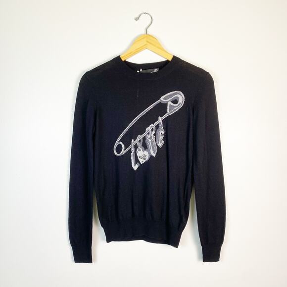 NWT Love Moschino Safety Pin Sweater Size 40 - Picture 3 of 9